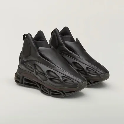 Black high-top shoes product photo